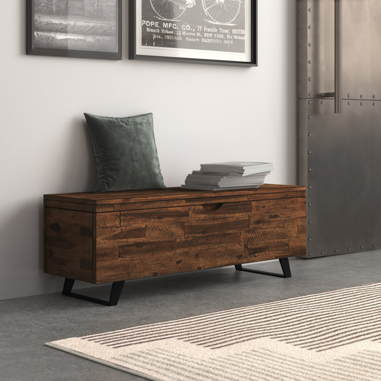 Steelside™ Coburn Wood Flip Top Storage Bench & Reviews Wayfair